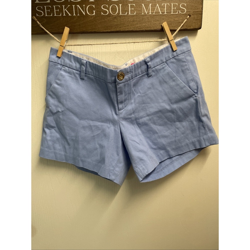 Lilly Pulitzer Blue Textured Shorts Size 4‎